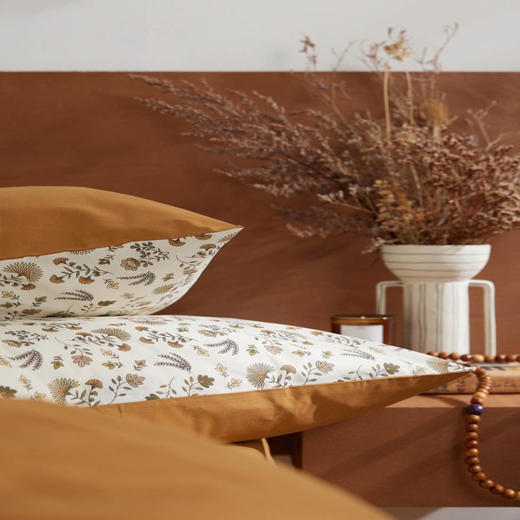 Taie d'oreiller imprimée en coton, BRISE