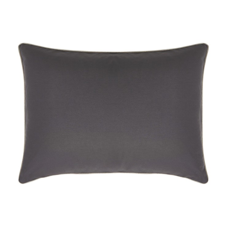 Lot de 2 taies d'oreiller unies en coton bio, ORAGE