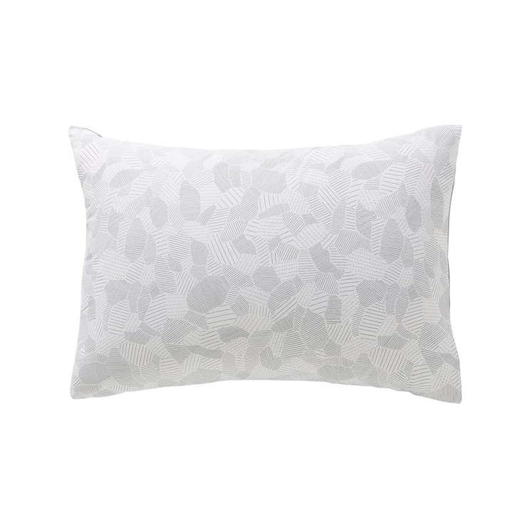 Lot de 2 taies d'oreiller bicolores en percale de coton, PARCELLES CÉVENNES