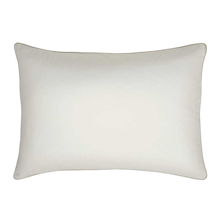 Lot de 2 taies d'oreiller unies en coton bio, DUNE