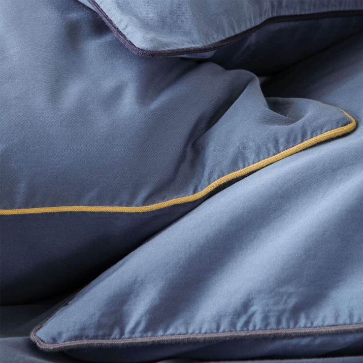 Lot de 2 taies d'oreiller en satin de coton, BLEU FLANDRES