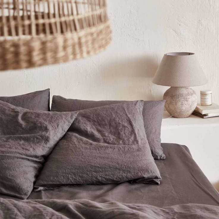 Parure de lit Housse de couette + 2 taies rectangles, BASALTE