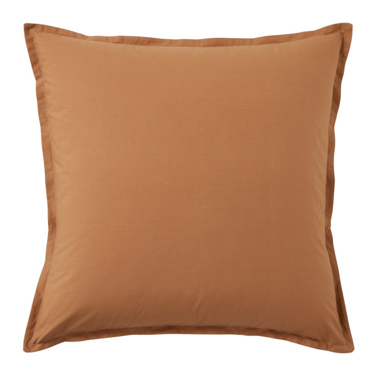 Parure de lit unie Housse couette + taies carrées en percale de coton, VANOISE