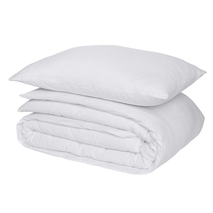 Parure de lit Housse de couette + 2 taies rectangulaires, FLEUR DE SEL