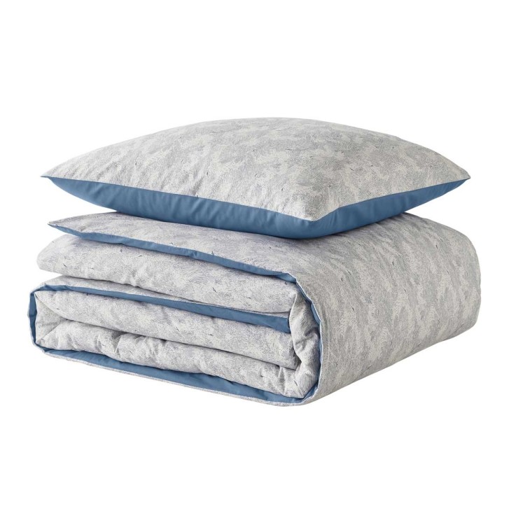 Parure de lit Housse de couette + 2 taies rectangles en percale de coton, EMBRUNS