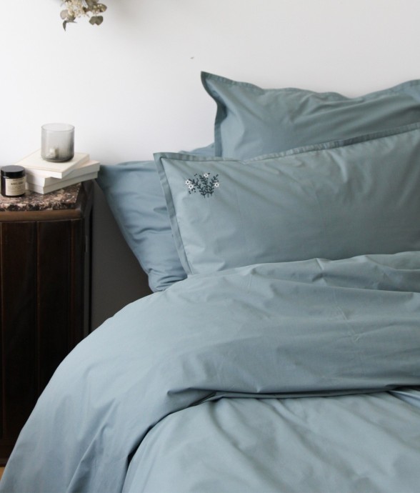 Parure de lit brodée Housse...