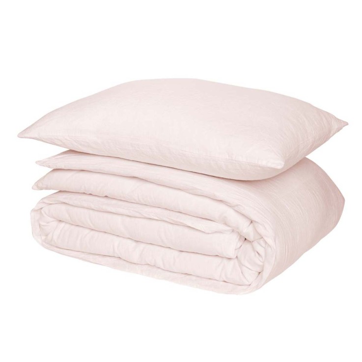 Parure de lit Housse de couette + 2 taies carrées, ROSÉE