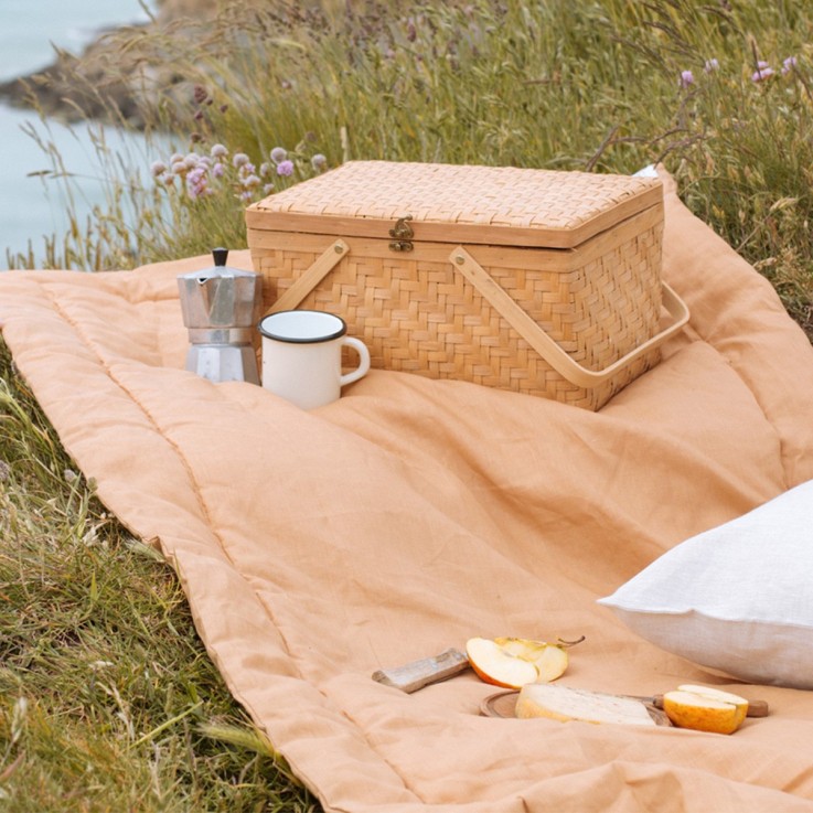 Matelas de sol uni en lin, BLÉ LIN