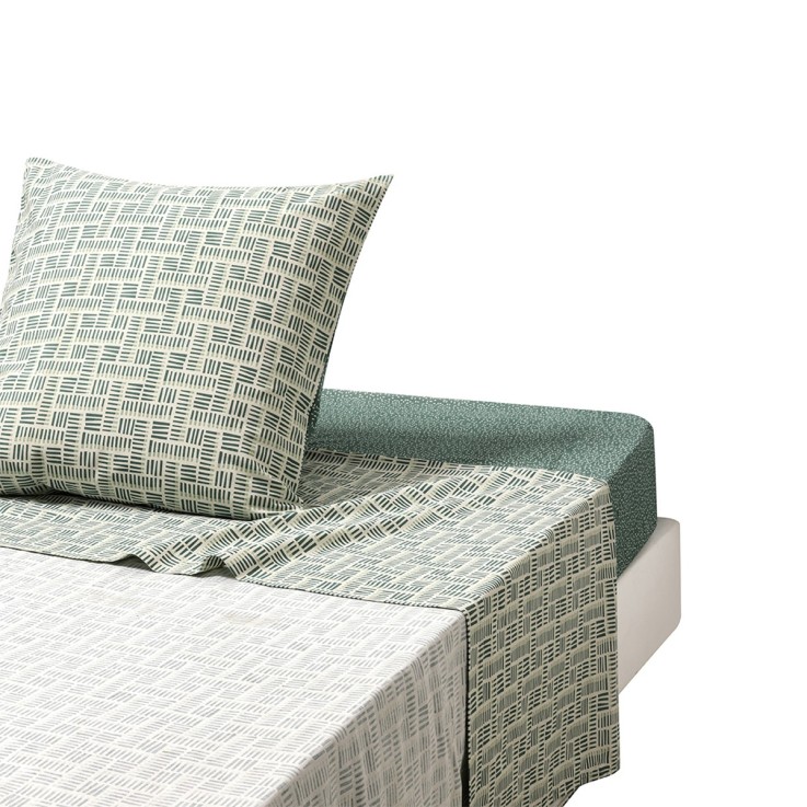 Drap plat imprimé en viscose de bambou, GABRIEL