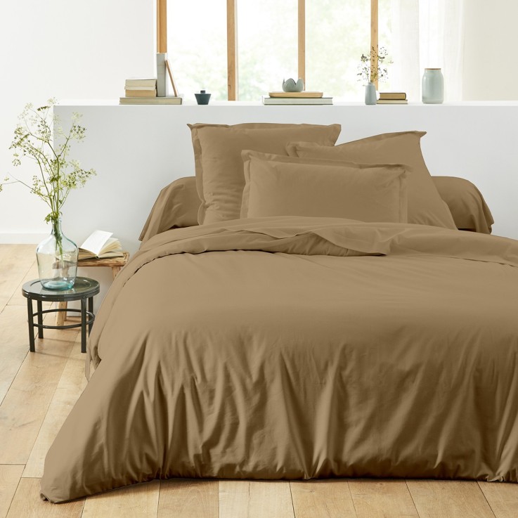 Drap plat uni en coton, LES UNIS