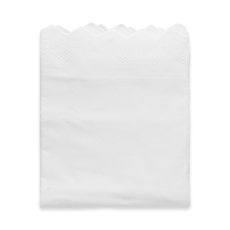 Drap plat brodé en coton, OPÉRA