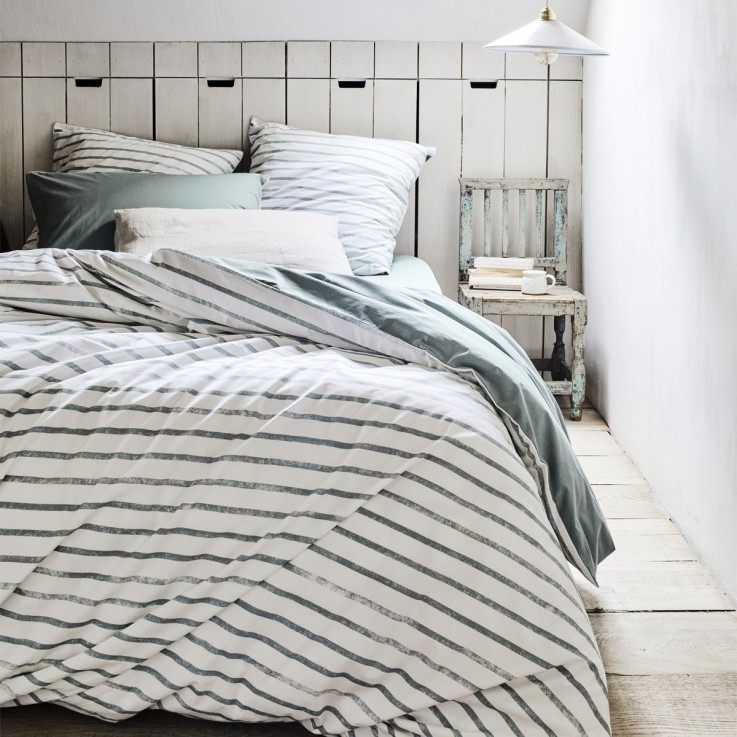 Housse de couette imprimée en percale de coton, OPALE