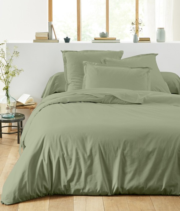 Housse de couette unie en...