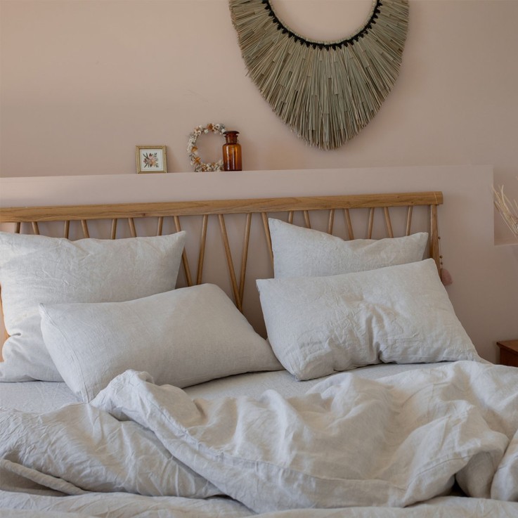 Housse de couette unie en lin, NATUREL