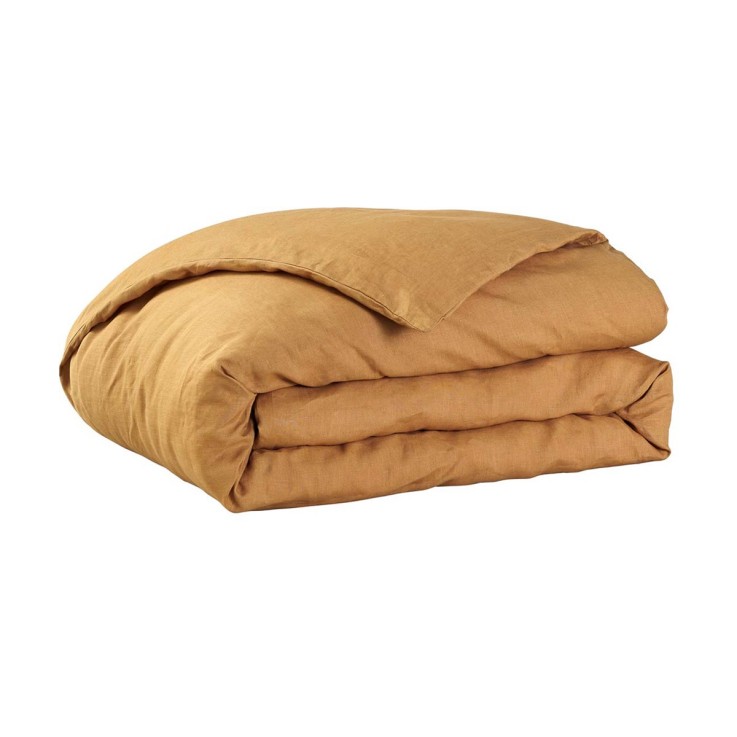 Housse de couette unie en lin, LIN BLÉ