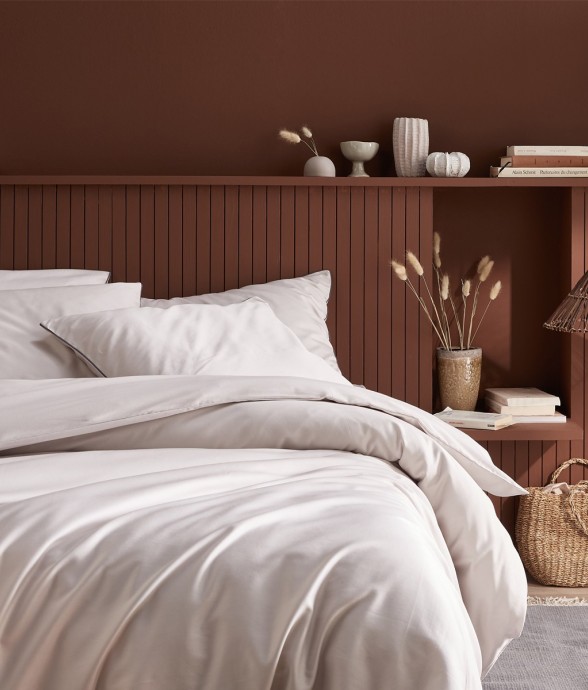 Housse de couette unie en...