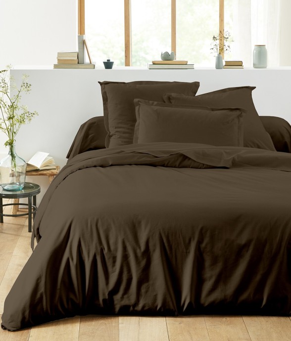 Housse de couette unie en...