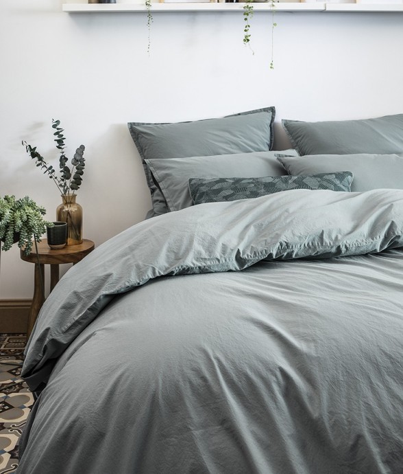 Housse de couette unie en...