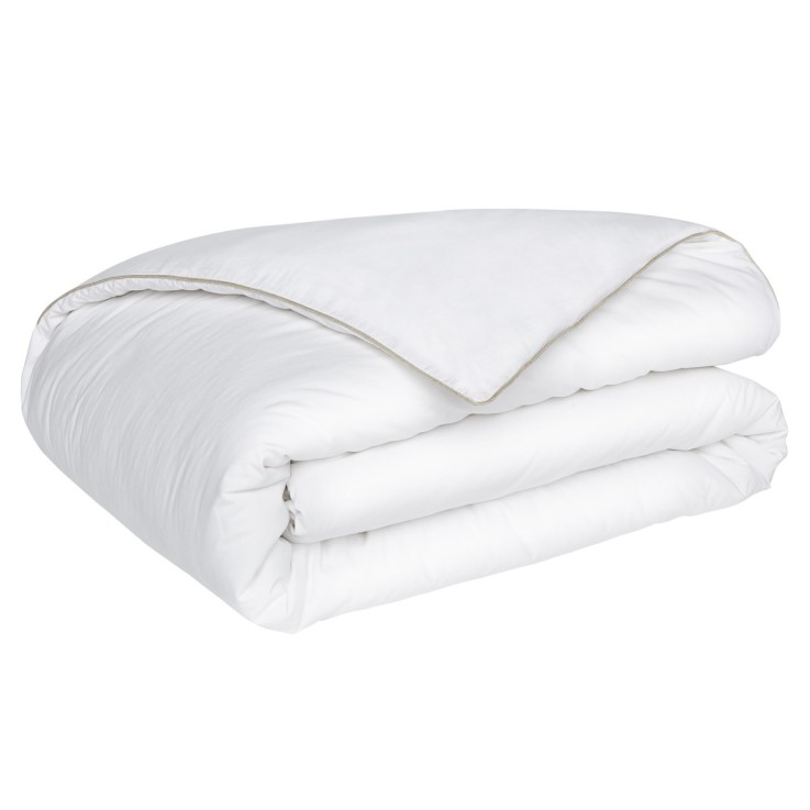 Housse de couette unie en coton bio, BLANC D'ECUME