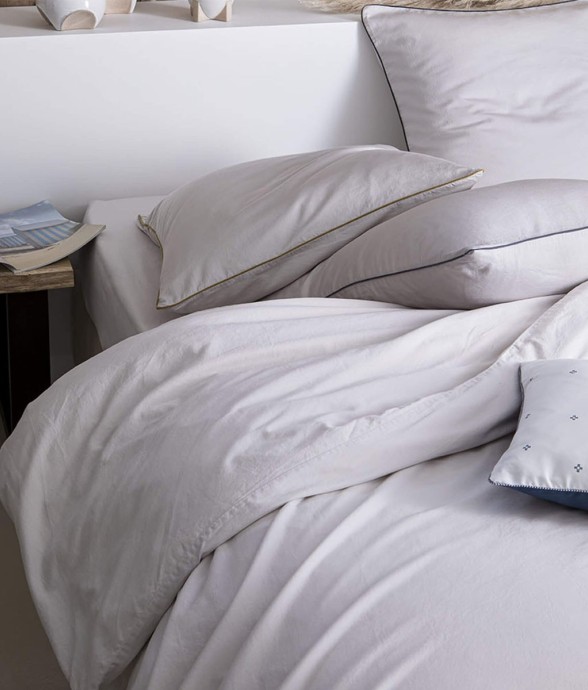 Housse de couette unie en...
