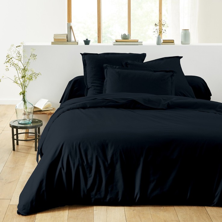 Housse de couette unie en coton, LES UNIS