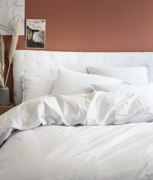 Housse de couette unie en...