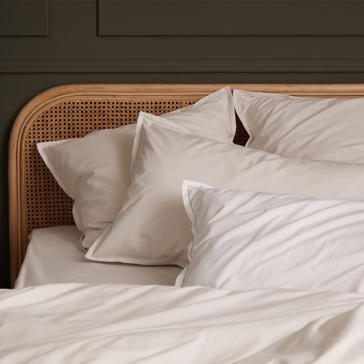 Housse de couette unie en percale de coton, ALBÂTRE