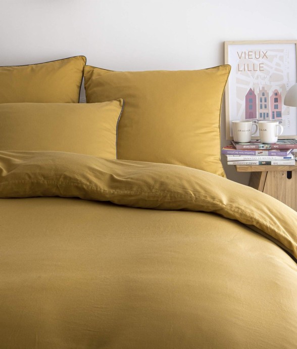 Housse de couette unie en...