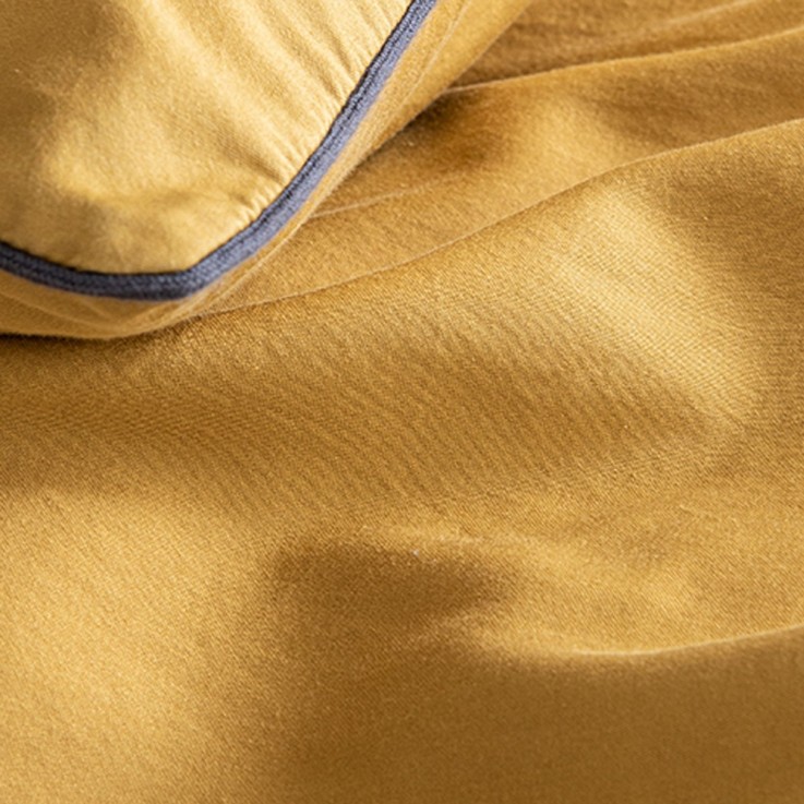 Housse de couette unie en satin de coton lavé, HOUBLON