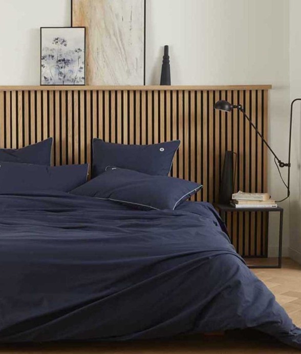 Housse de couette unie en...