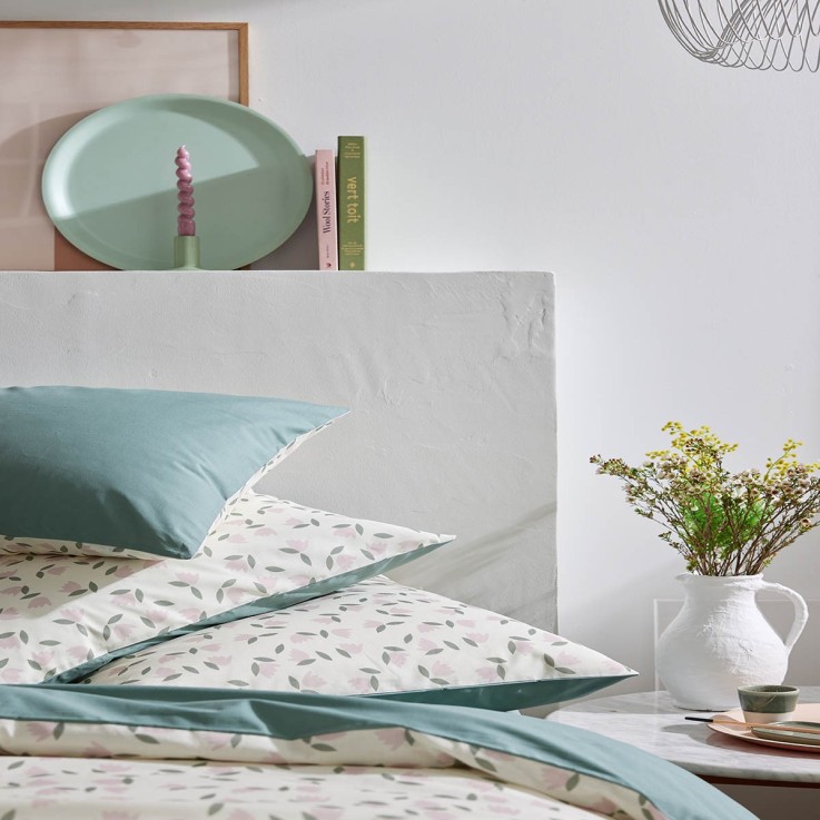 Housse de couette imprimée en coton, TULIPES