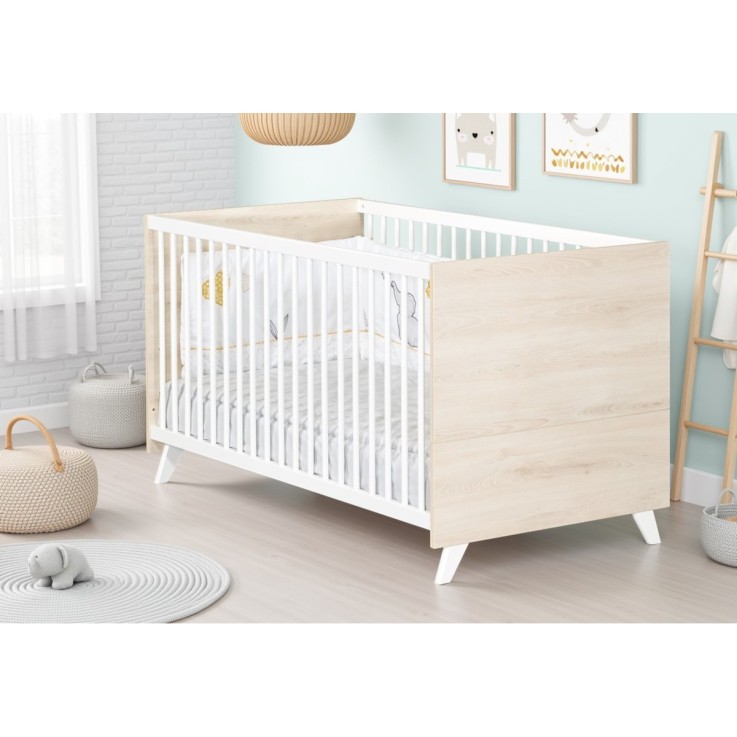 Lit évolutif Little Big Bed sur pieds en bois