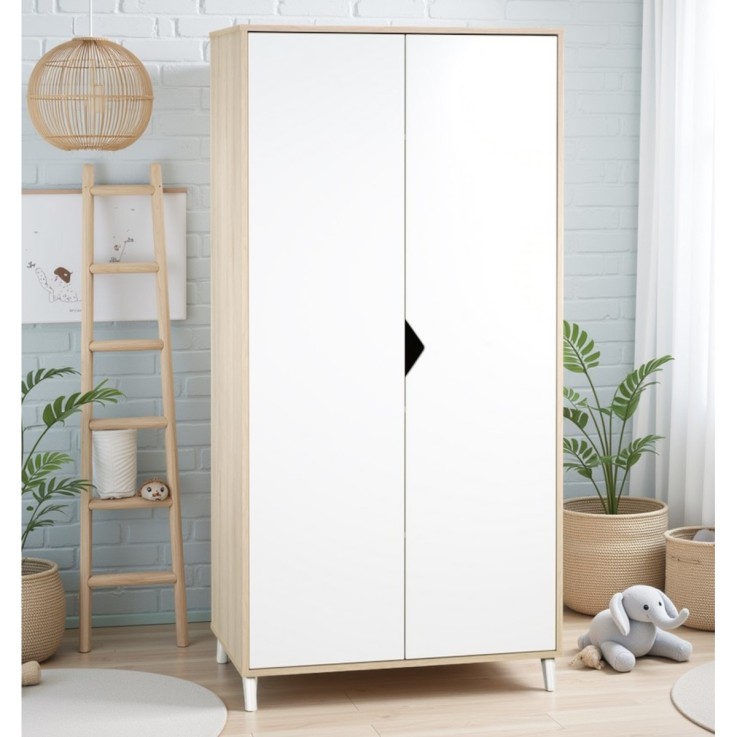 Armoire bébé 2 portes en bois