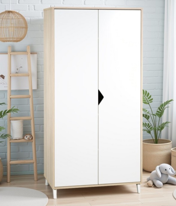 Armoire bébé 2 portes en bois