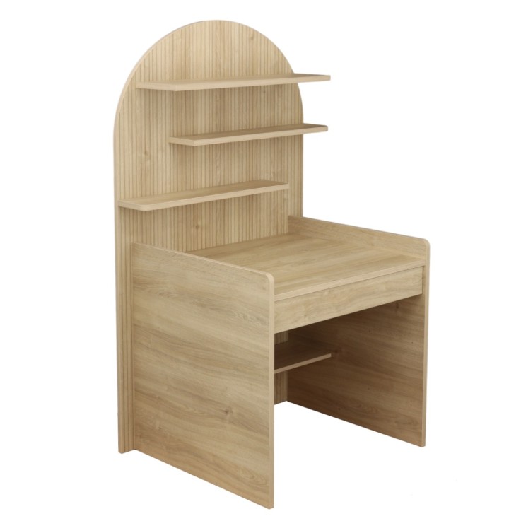 Bureau enfant - décor bois chêne sépia forme arche