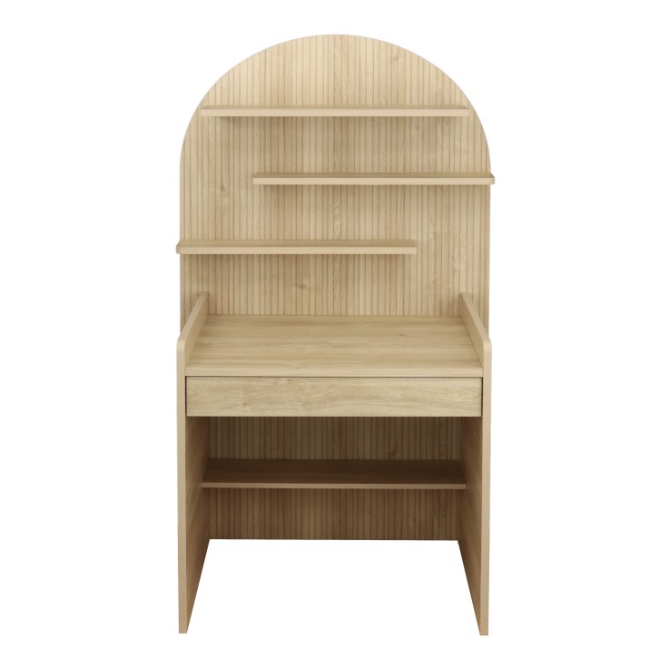 Bureau enfant - décor bois chêne sépia forme arche
