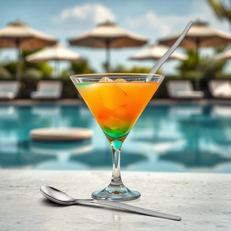 Set 6 cuillères glace & mazagran Jet Sablé en inox