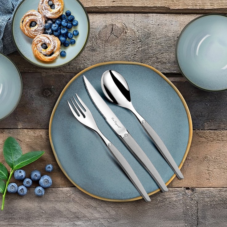 Coffret 24 pièces Jet Sablé en inox