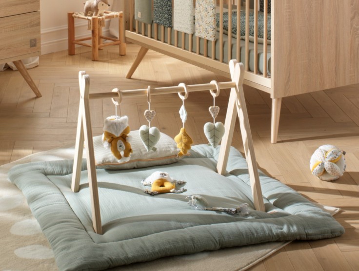 Grand tapis de jeu en double gaze de coton