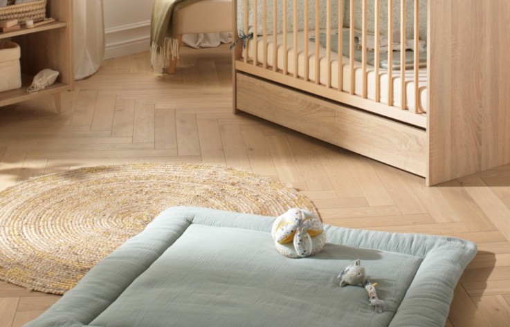 Grand tapis de jeu en double gaze de coton