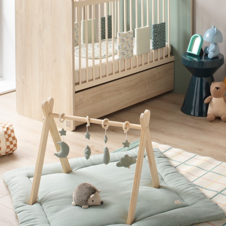 Grand tapis de jeu en double gaze de coton