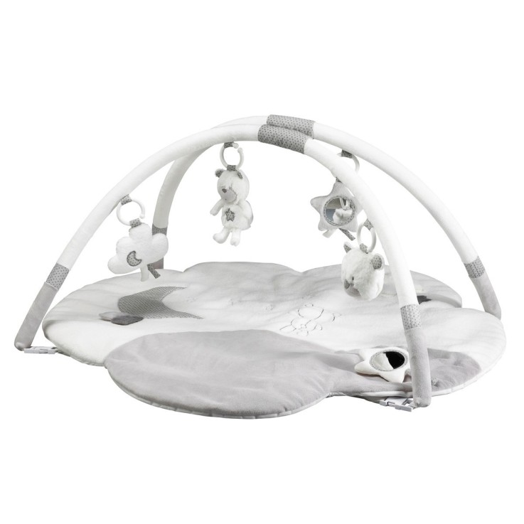Tapis d'éveil Céleste avec arches en polyester blanc