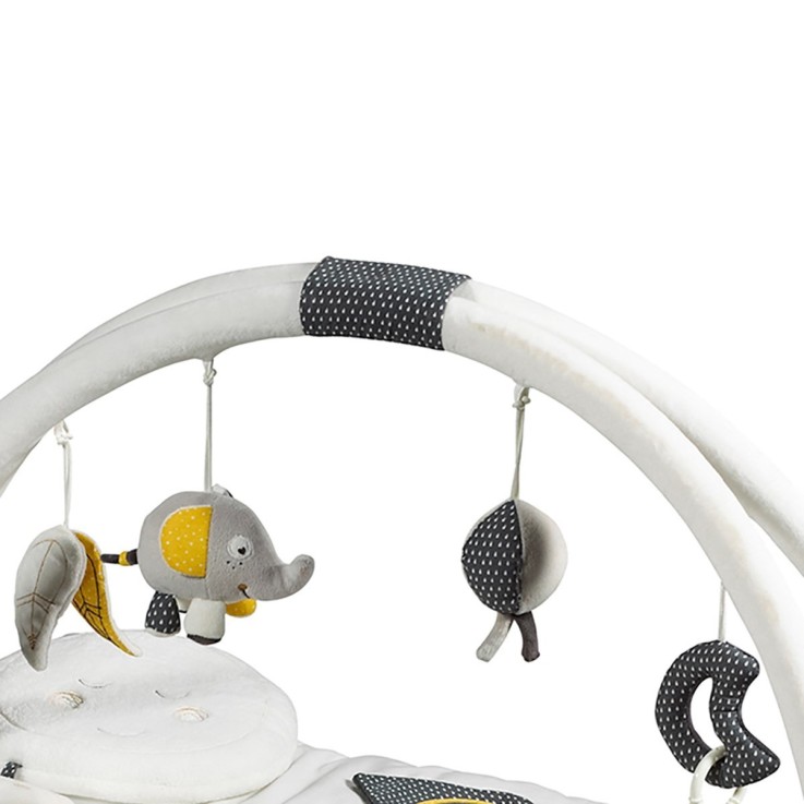 Tapis d'éveil Babyfan avec arches en velours blanc