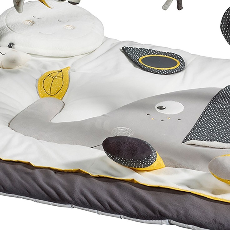Tapis d'éveil Babyfan avec arches en velours blanc