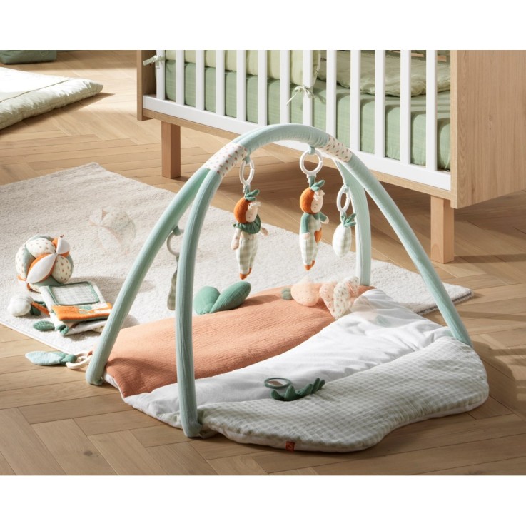 Tapis d'éveil Botanica en velours Vert