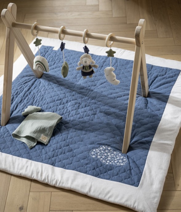 Grand tapis de jeu en coton...