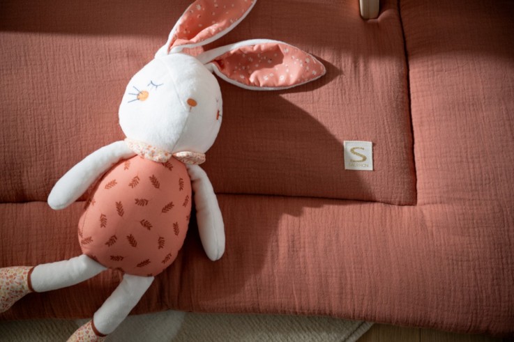 Grand tapis de jeu en double gaze de coton