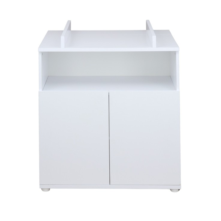 Commode à langer bébé 2 portes blanc ultra