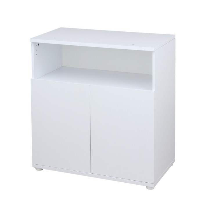 Commode à langer bébé 2 portes blanc ultra