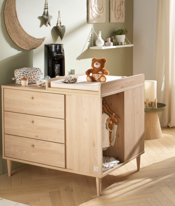Commode-îlot bébé avec plan...